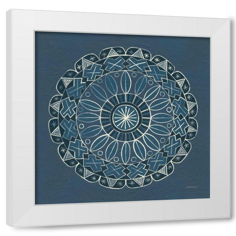 Adire II Cream White Modern Wood Framed Art Print by Lovell, Kathrine