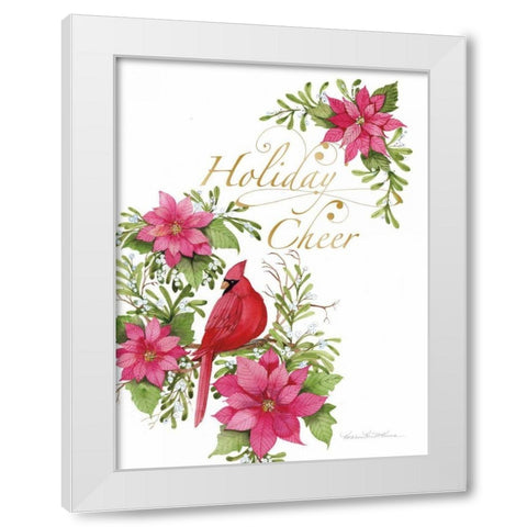 Holiday Happiness V White Modern Wood Framed Art Print by McKenna, Kathleen Parr