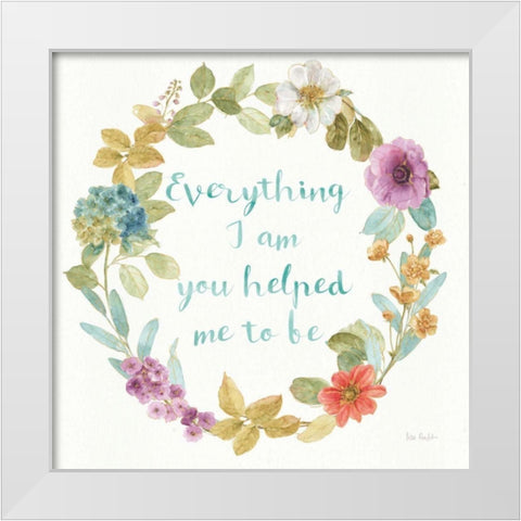 Rainbow Seeds Wreath III Everything White Modern Wood Framed Art Print by Audit, Lisa