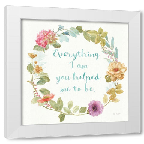 Rainbow Seeds Wreath IV Everything White Modern Wood Framed Art Print by Audit, Lisa