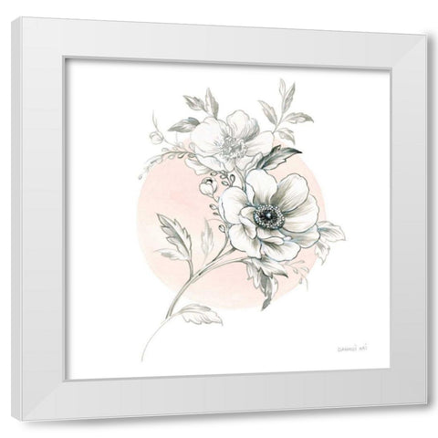 Sketchbook Garden I White Modern Wood Framed Art Print by Nai, Danhui