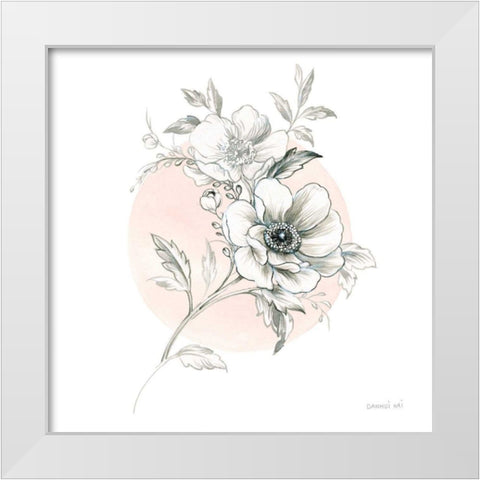 Sketchbook Garden I White Modern Wood Framed Art Print by Nai, Danhui