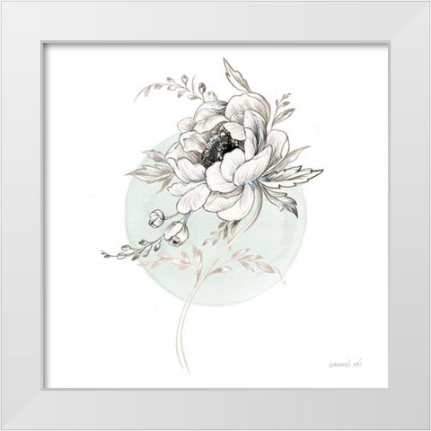 Sketchbook Garden II White Modern Wood Framed Art Print by Nai, Danhui