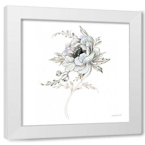Sketchbook Garden VIII White Modern Wood Framed Art Print by Nai, Danhui