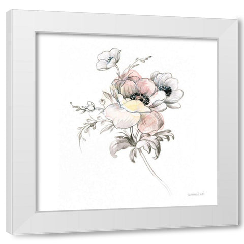 Sketchbook Garden X White Modern Wood Framed Art Print by Nai, Danhui