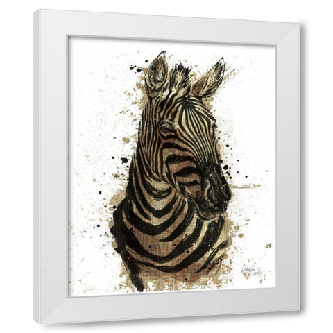 Gold Africa II on White Crop White Modern Wood Framed Art Print by Studio Wellington