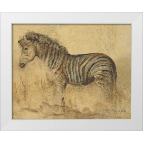 Global Zebra Light Crop White Modern Wood Framed Art Print by Blum, Cheri