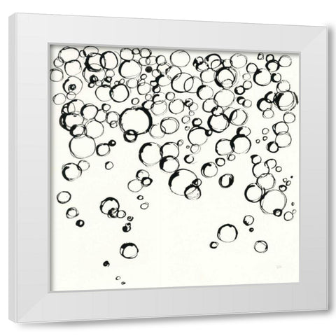 Bubbles III White Modern Wood Framed Art Print by Paschke, Chris