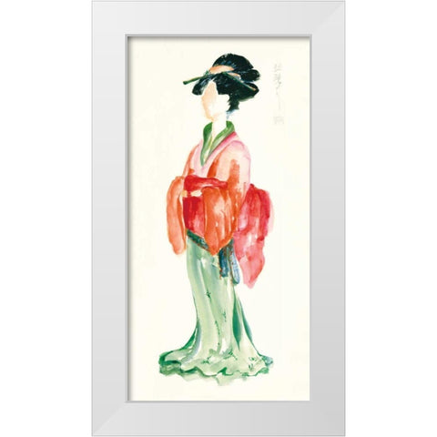Geisha I Bright Crop White Modern Wood Framed Art Print by Paschke, Chris