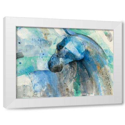 Pablo White Modern Wood Framed Art Print by Hristova, Albena