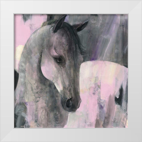 Gallant White Modern Wood Framed Art Print by Hristova, Albena