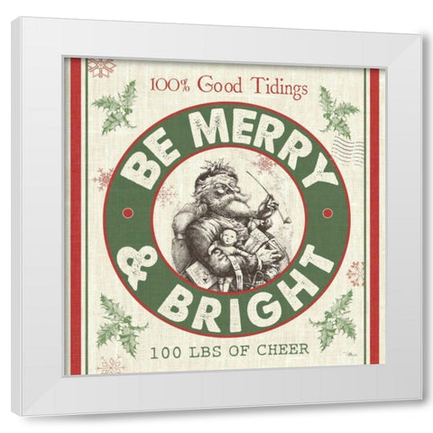 Farmhouse Holiday I White Modern Wood Framed Art Print by Pela Studio