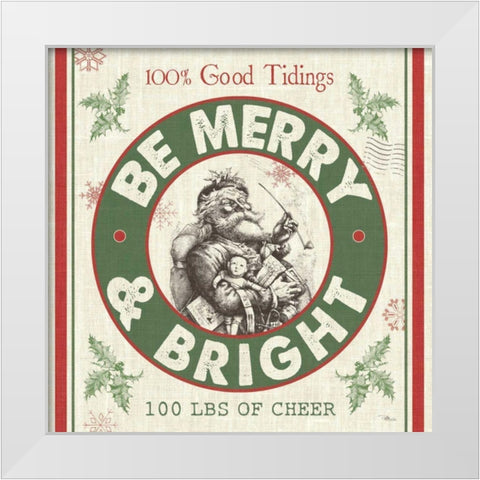 Farmhouse Holiday I White Modern Wood Framed Art Print by Pela Studio
