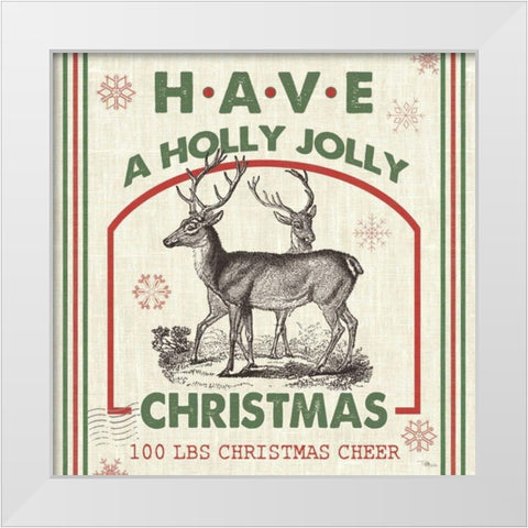 Farmhouse Holiday IV White Modern Wood Framed Art Print by Pela Studio