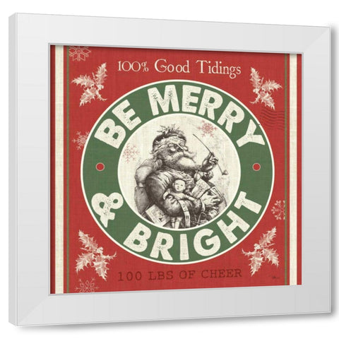 Farmhouse Holiday I Color White Modern Wood Framed Art Print by Pela Studio