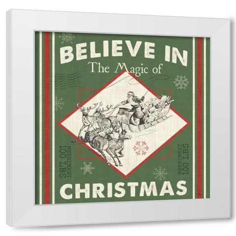 Farmhouse Holiday III Color White Modern Wood Framed Art Print by Pela Studio