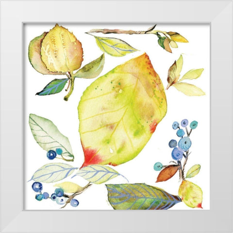 Harvest Rush I White Modern Wood Framed Art Print by Rice, Kristy