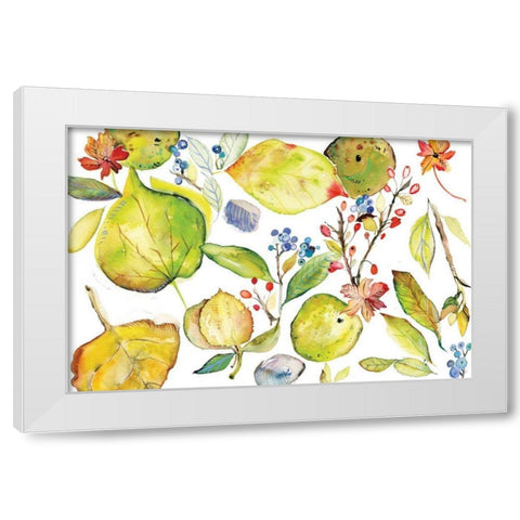 Harvest Rush III White Modern Wood Framed Art Print by Rice, Kristy