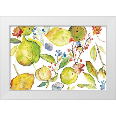 Harvest Rush III White Modern Wood Framed Art Print by Rice, Kristy