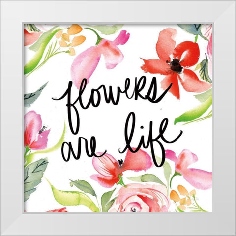 Bloom to Remember II White Modern Wood Framed Art Print by Rice, Kristy