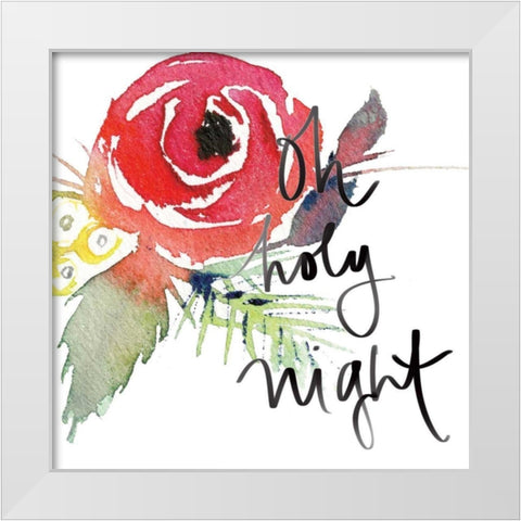 Scarlett O Christmas III White Modern Wood Framed Art Print by Rice, Kristy