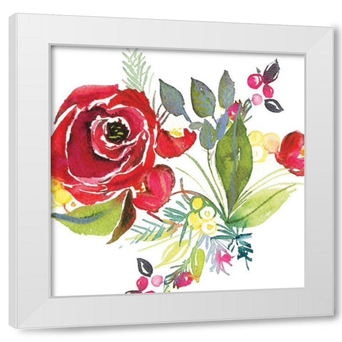 Scarlett O Christmas V White Modern Wood Framed Art Print by Rice, Kristy
