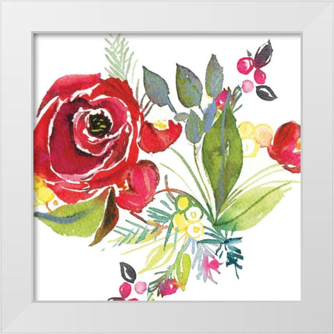 Scarlett O Christmas V White Modern Wood Framed Art Print by Rice, Kristy