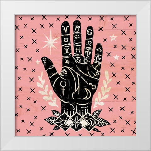 Mystical Halloween Pink I White Modern Wood Framed Art Print by Urban, Mary