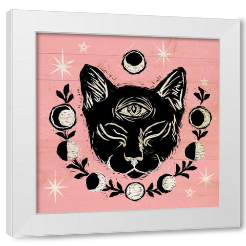 Mystical Halloween Pink IV White Modern Wood Framed Art Print by Urban, Mary