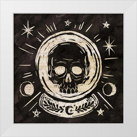 Mystical Halloween Wood III White Modern Wood Framed Art Print by Urban, Mary