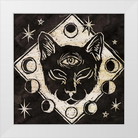 Mystical Halloween Wood IV White Modern Wood Framed Art Print by Urban, Mary