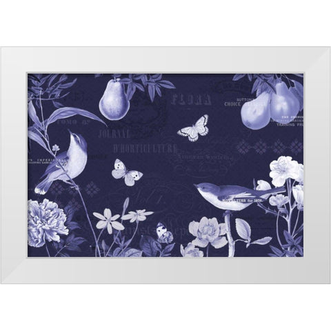 Botanical Blue IV White Modern Wood Framed Art Print by Pertiet, Katie