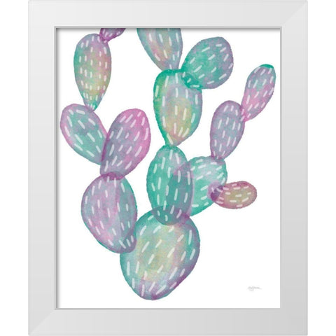 Lovely Llamas Cactus White Modern Wood Framed Art Print by Urban, Mary