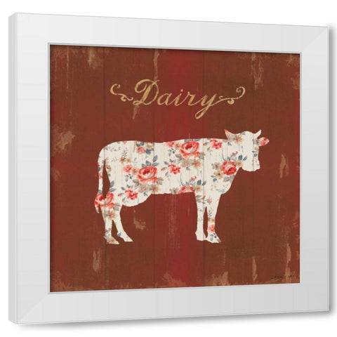 Farm Patchwork IX White Modern Wood Framed Art Print by Nai, Danhui