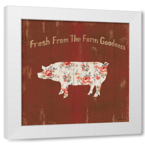 Farm Patchwork X White Modern Wood Framed Art Print by Nai, Danhui