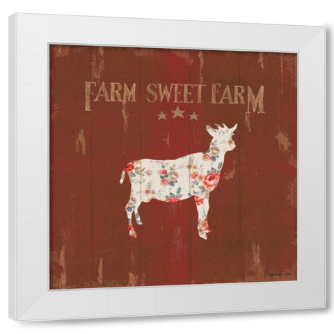 Farm Patchwork XI White Modern Wood Framed Art Print by Nai, Danhui