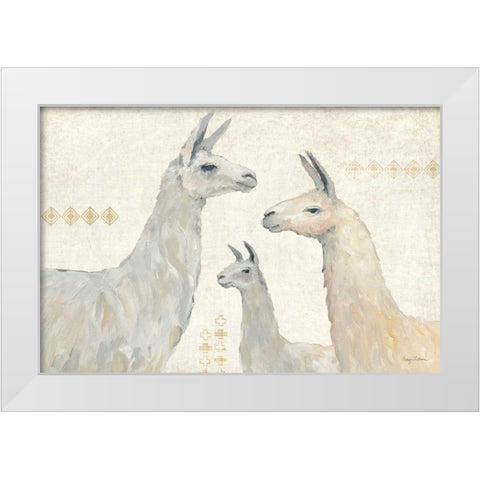 Llama Land IV White Modern Wood Framed Art Print by Tillmon, Avery