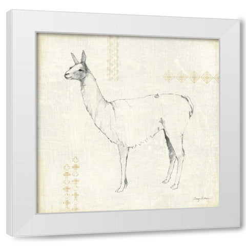 Llama Land VIII White Modern Wood Framed Art Print by Tillmon, Avery