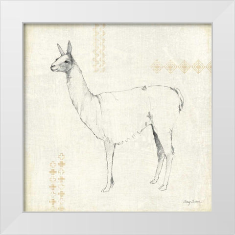 Llama Land VIII White Modern Wood Framed Art Print by Tillmon, Avery