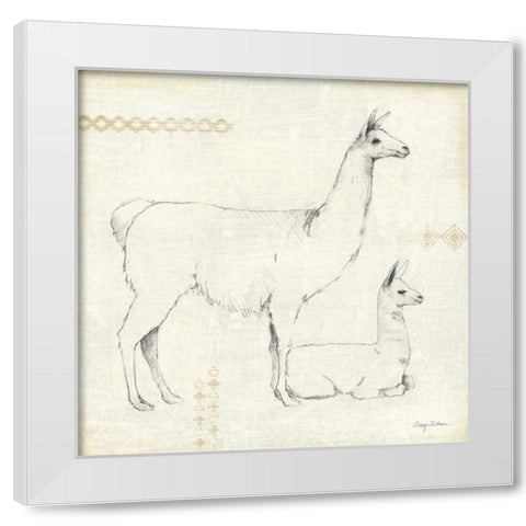 Llama Land IX White Modern Wood Framed Art Print by Tillmon, Avery