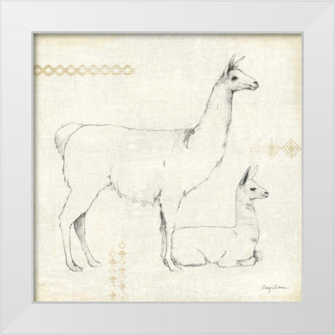 Llama Land IX White Modern Wood Framed Art Print by Tillmon, Avery