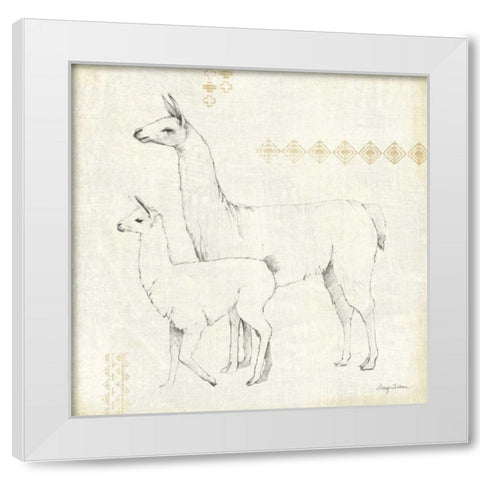 Llama Land X White Modern Wood Framed Art Print by Tillmon, Avery