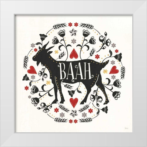 Otomi Farm IX White Modern Wood Framed Art Print by Charron, Veronique