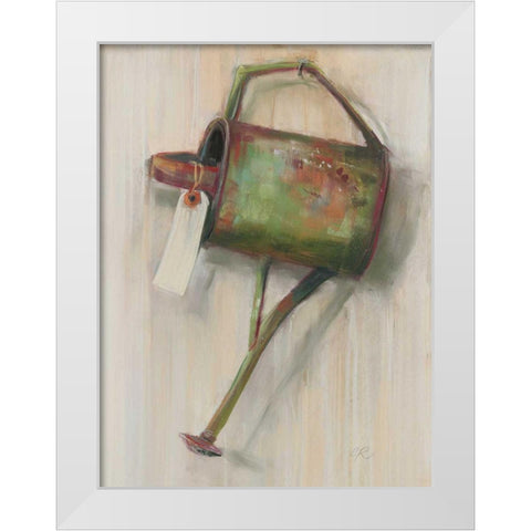 Copper Watering Can White Modern Wood Framed Art Print by Rowan, Carol