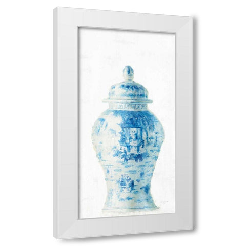 Ginger Jar II on White Crop White Modern Wood Framed Art Print by Nai, Danhui