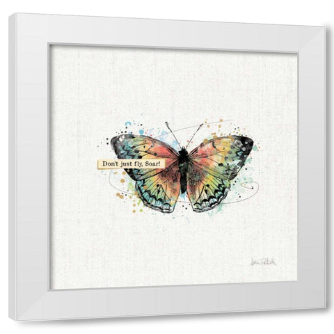 Thoughtful Butterflies I White Modern Wood Framed Art Print by Pertiet, Katie