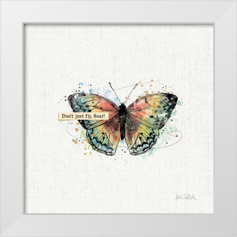 Thoughtful Butterflies I White Modern Wood Framed Art Print by Pertiet, Katie