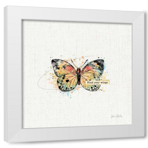 Thoughtful Butterflies II White Modern Wood Framed Art Print by Pertiet, Katie