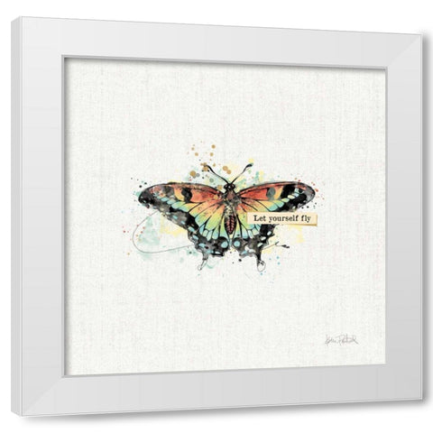 Thoughtful Butterflies IV White Modern Wood Framed Art Print by Pertiet, Katie