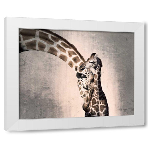 Mother and Son White Modern Wood Framed Art Print by Van Swearingen, Debra